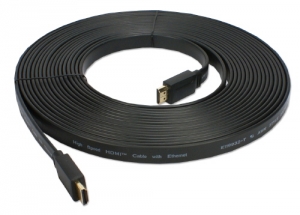 HDMI High Speed with Ethernet Flat  24 AWG Cable-10 feet